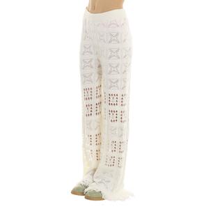 PANTALONE CROCHET HAVEONE BIANCO